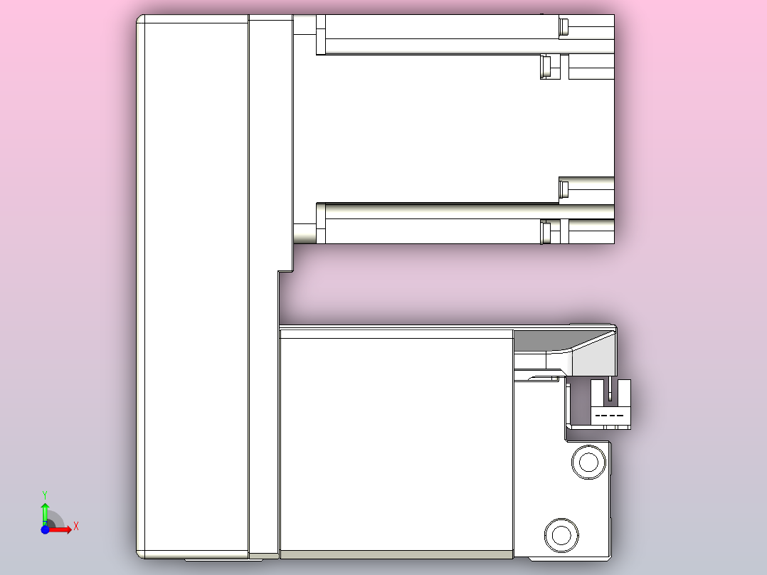 皮带直线轴双滑块型TPA-GCBS-150-P80-L350-LU-M75-N3前视图