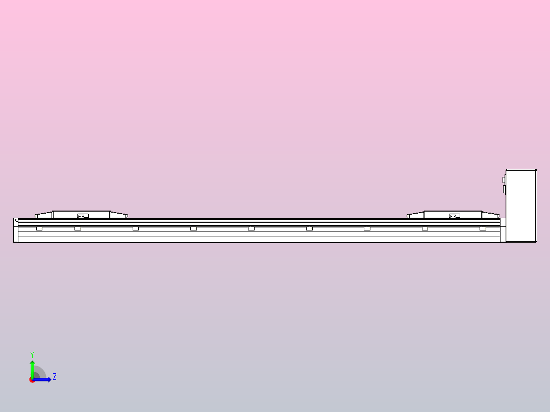 皮带直线轴双滑块型TPA-GCBS-150-P80-L350-LU-M75-N3左视图