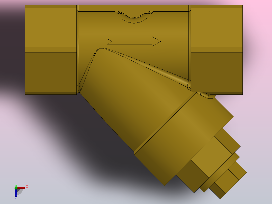Y型过滤器，管道过滤器FNW-FNW14B-YSSF俯视图