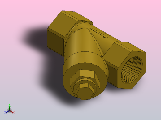 Y型过滤器，管道过滤器FNW-FNW14B-YSSF正等轴测缩略图