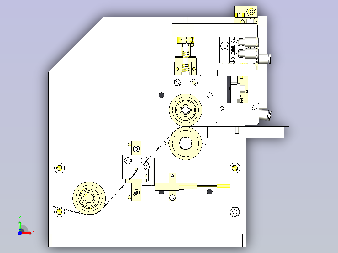 一种滚轮规定尺寸切割装置前视图