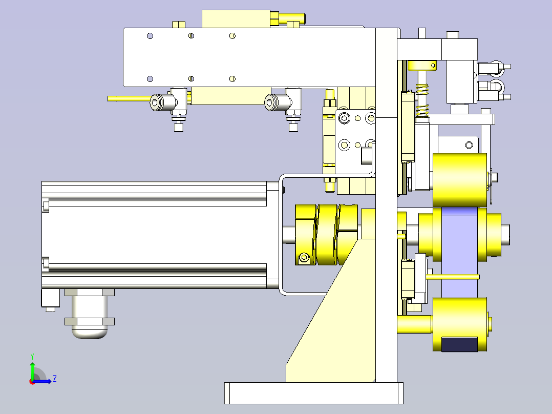 一种滚轮规定尺寸切割装置左视图