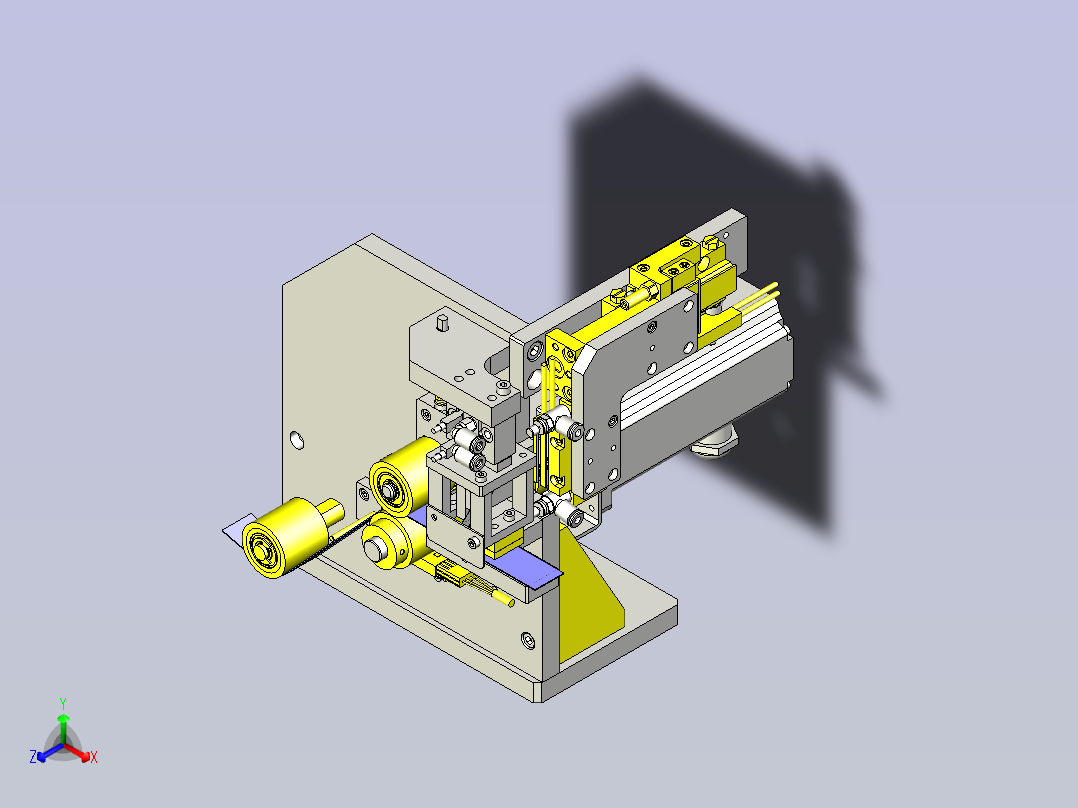 一种滚轮规定尺寸切割装置正等轴测图