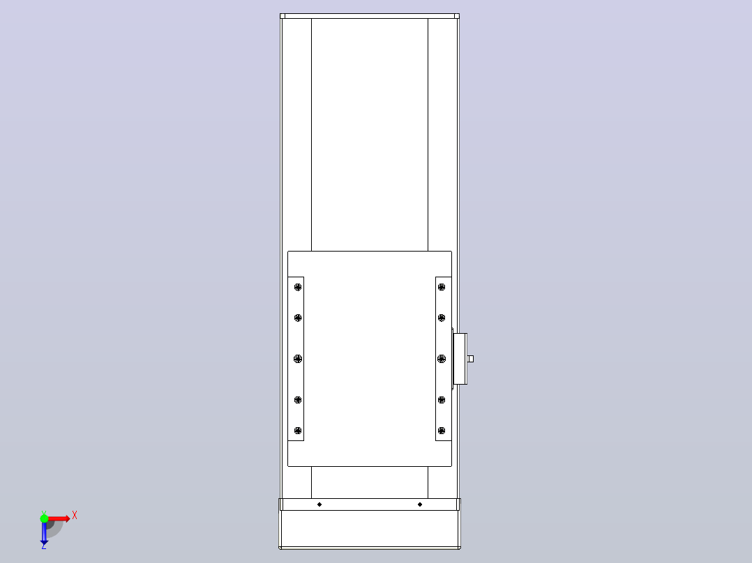 滚珠丝杠直线轴带导轨全封闭TPA-HCR-175D-2510C-L200-MP-C-P75-N3俯视图