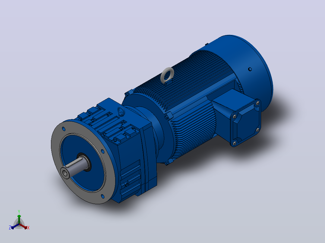 RF87法兰轴伸式安装斜齿轮减速机RF87-YVB11-4P-160M-M1-0°-Φ350主视图