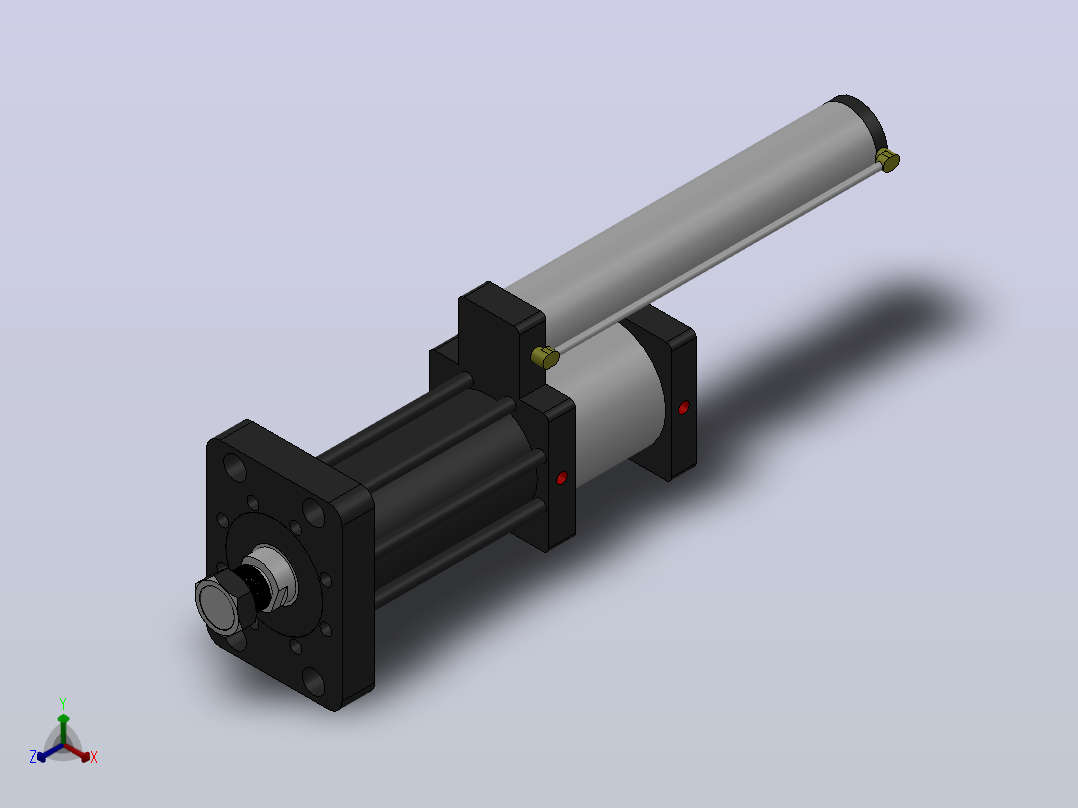 MPT-40T系列标准型[MPT-150-200-5-30T-M1-S1-0°]气压增压缸主视图