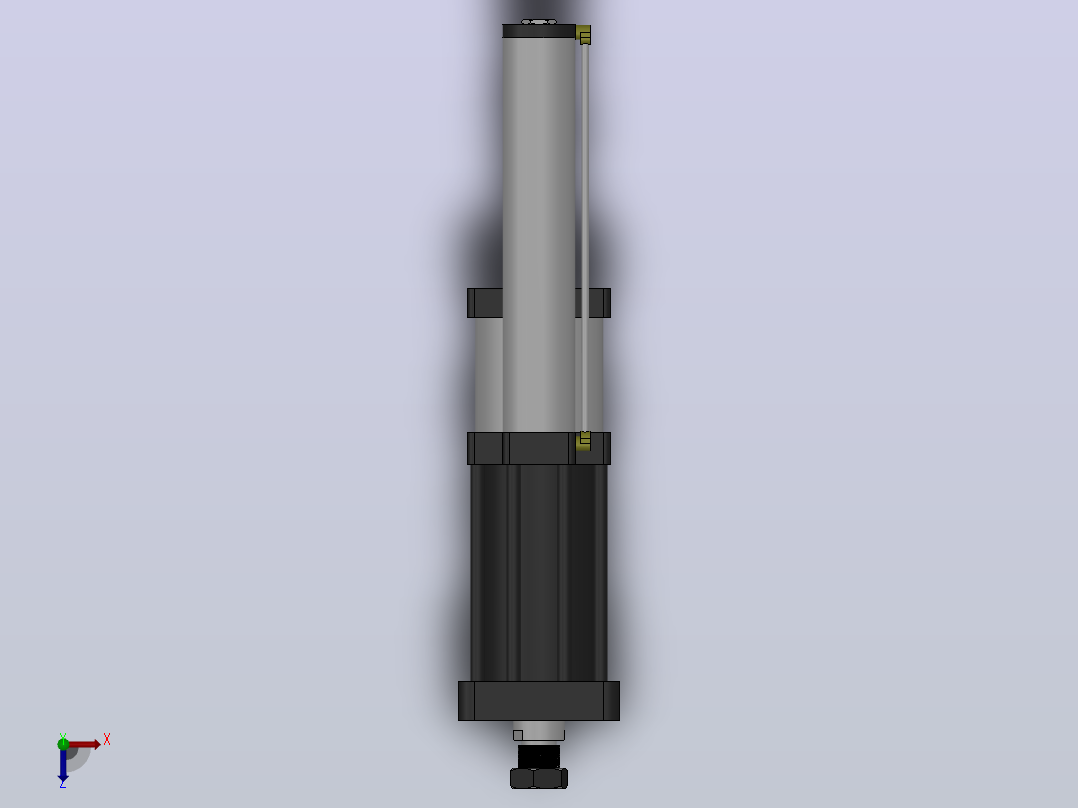 MPT-40T系列标准型[MPT-150-200-5-30T-M1-S1-0°]气压增压缸俯视图