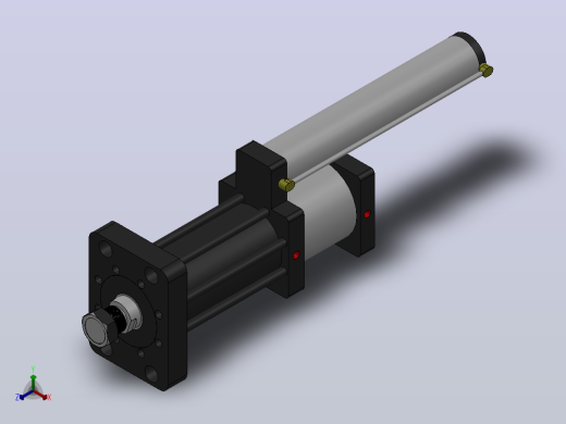 MPT-40T系列标准型[MPT-150-200-5-30T-M1-S1-0°]气压增压缸正等轴测缩略图