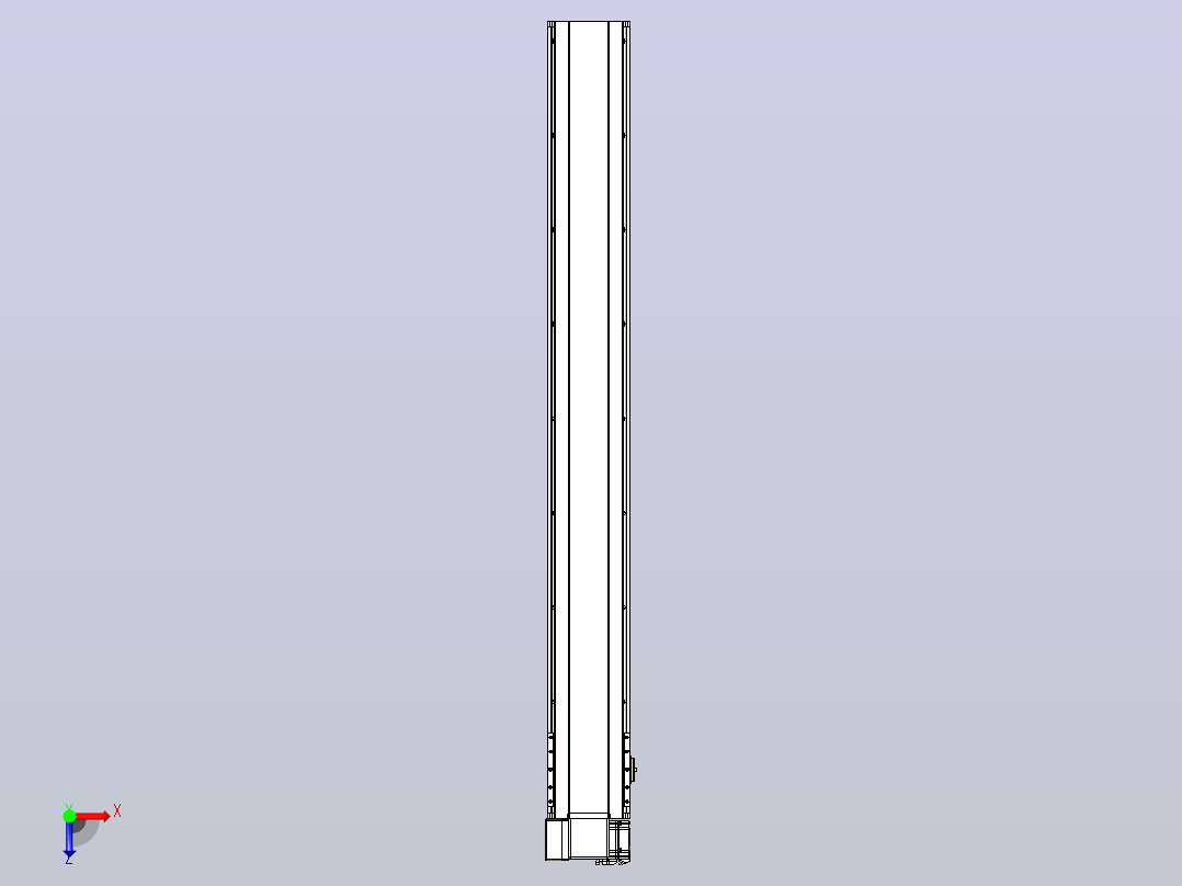 皮带直线轴半封闭可选导轨TPA-HNB-175D-140-L1400-LP-C-P75-N3俯视图