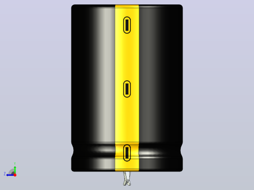 30 x45黑黄底片电解电容器右视缩略图