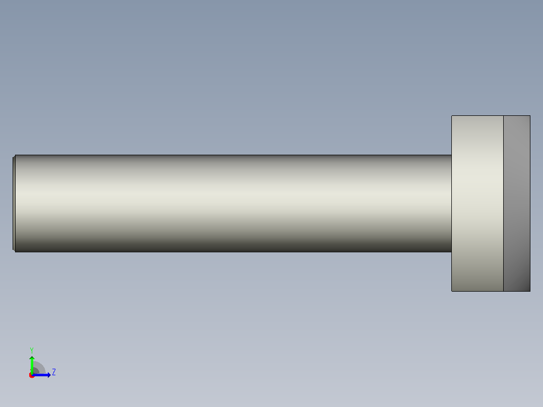 GB37-88 T形槽用螺栓左视图
