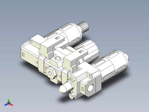 TC2000-01M气源三联件正等轴测缩略图