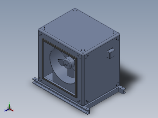 JSF-X-GA系列低噪声风机箱[JSF-X-355GA]正等轴测缩略图