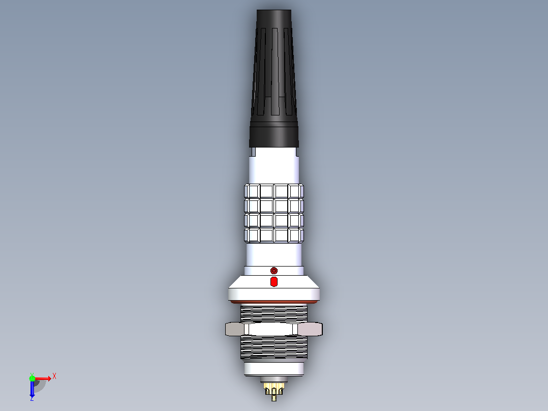 8针航空连接器系列俯视图