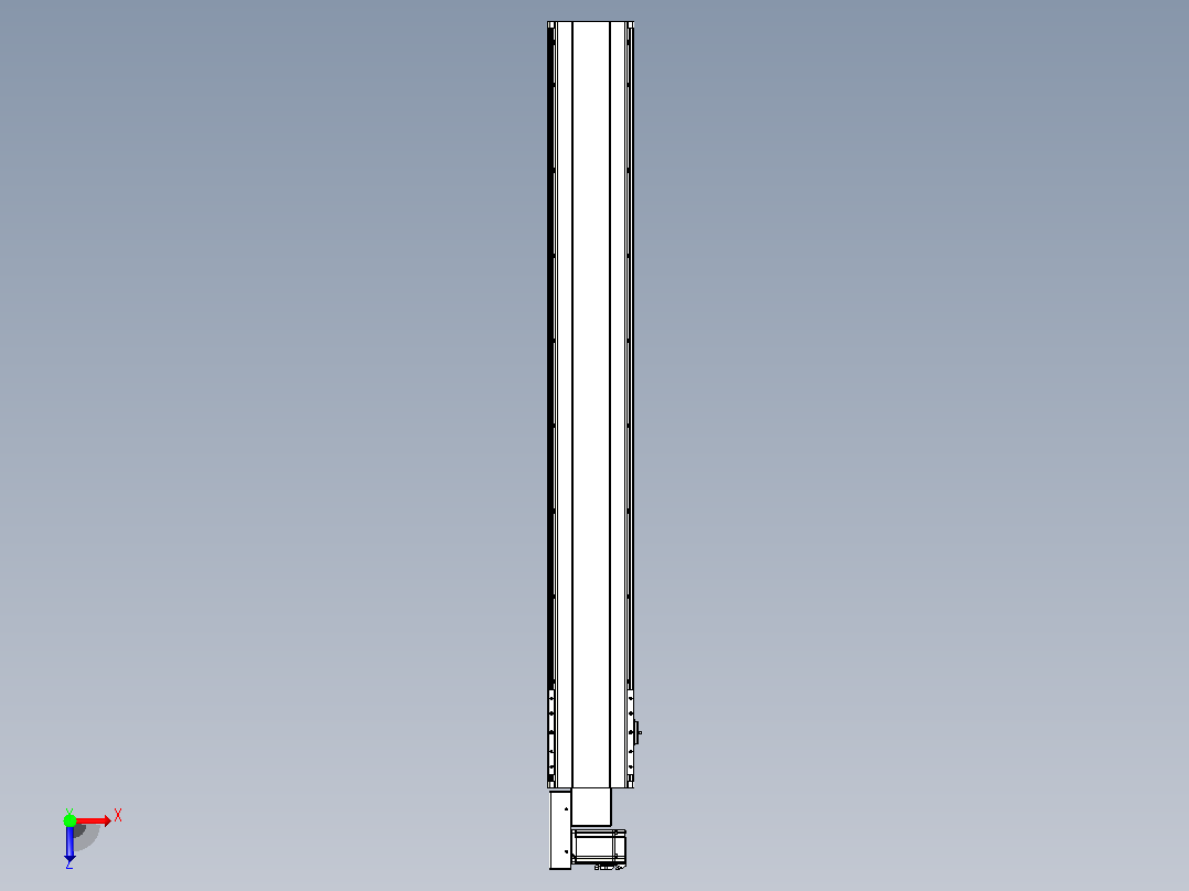 皮带直线轴半封闭可选导轨TPA-HNB-202D-140-L1450-ML-C-P75-N3俯视图