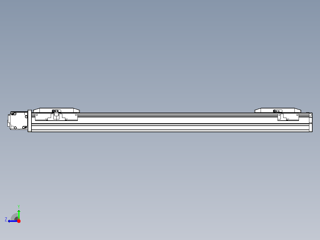 皮带直线轴双滑块型TPA-GCBS-50-P42-L200-DL-M10-N3右视图
