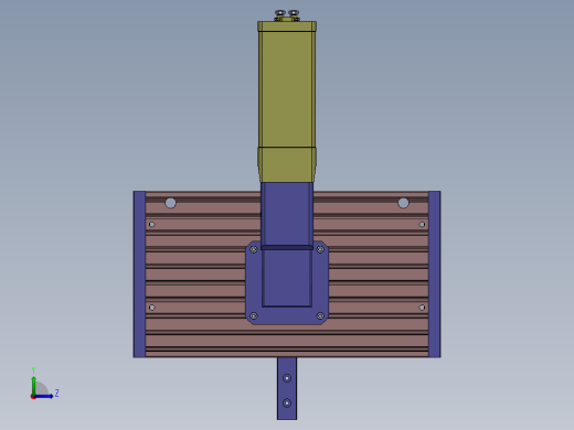 快速夹具凸轮机械手机构3D图纸 Solidworks设计 附STP左视缩略图