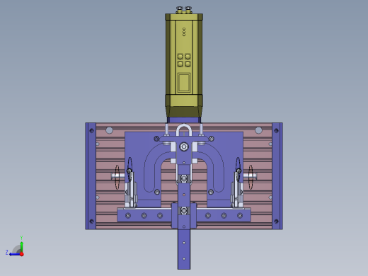 快速夹具凸轮机械手机构3D图纸 Solidworks设计 附STP右视缩略图