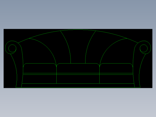 CAD常用绘图的图库2-沙发1