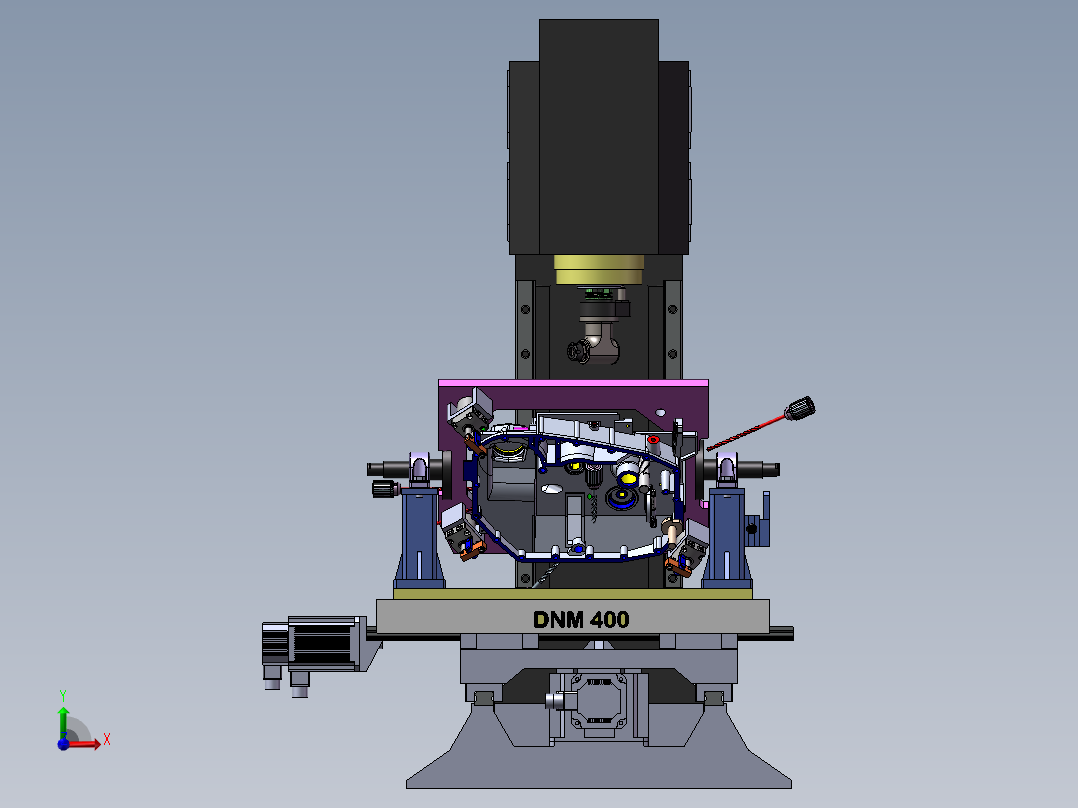 旋转5轴数控机床前视图