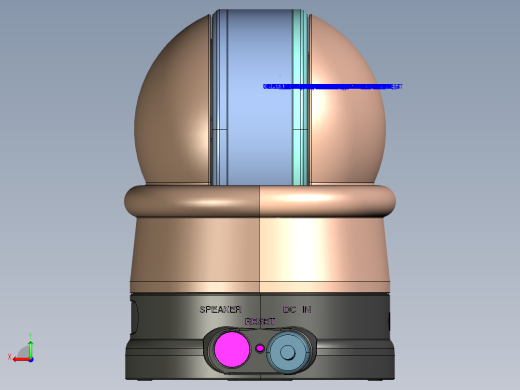 两自由度云台摄像头结构设计数模后视缩略图