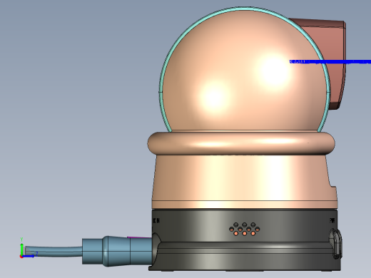 两自由度云台摄像头结构设计数模左视缩略图