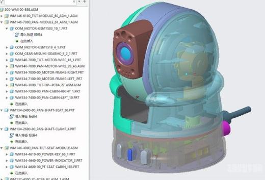 两自由度云台摄像头结构设计数模缩略图