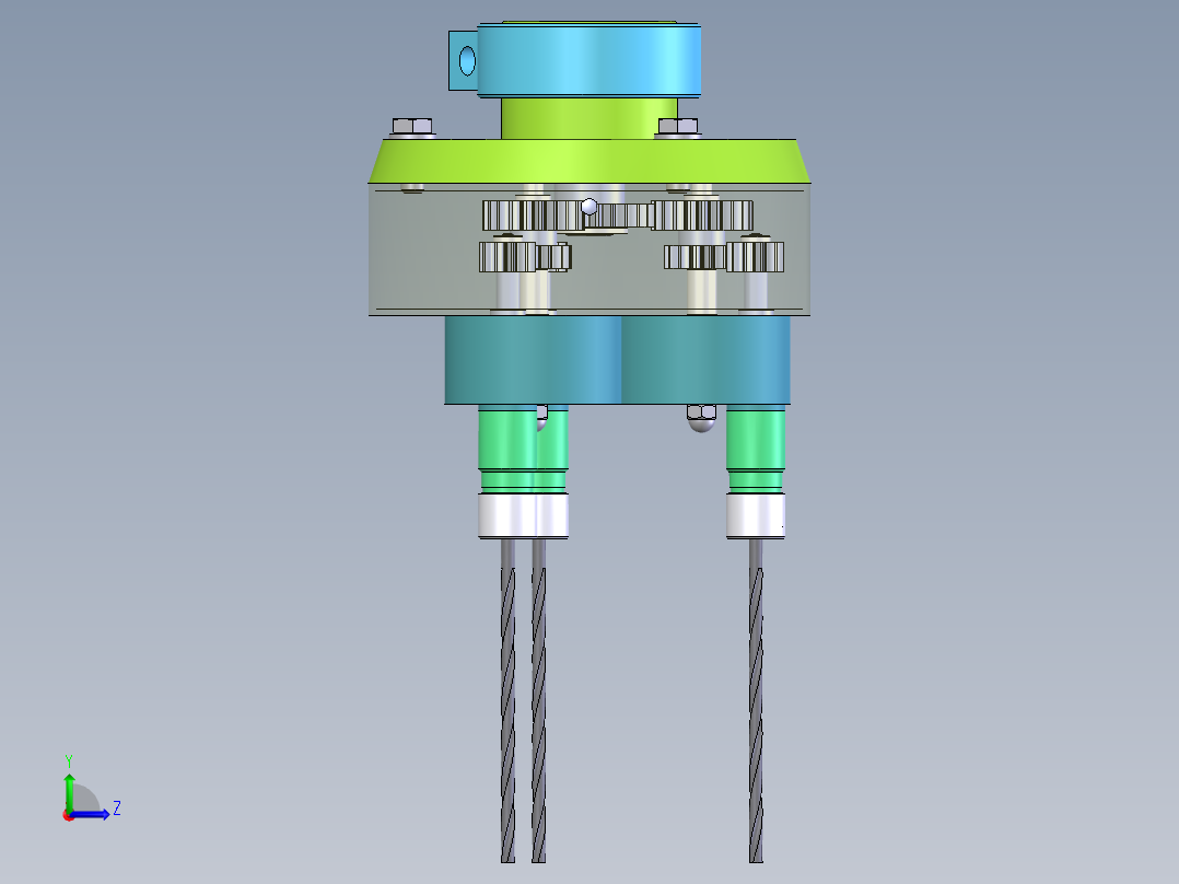T501 多轴钻床的多轴器左视图