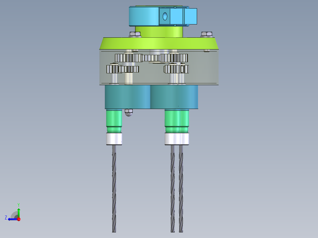 T501 多轴钻床的多轴器右视图