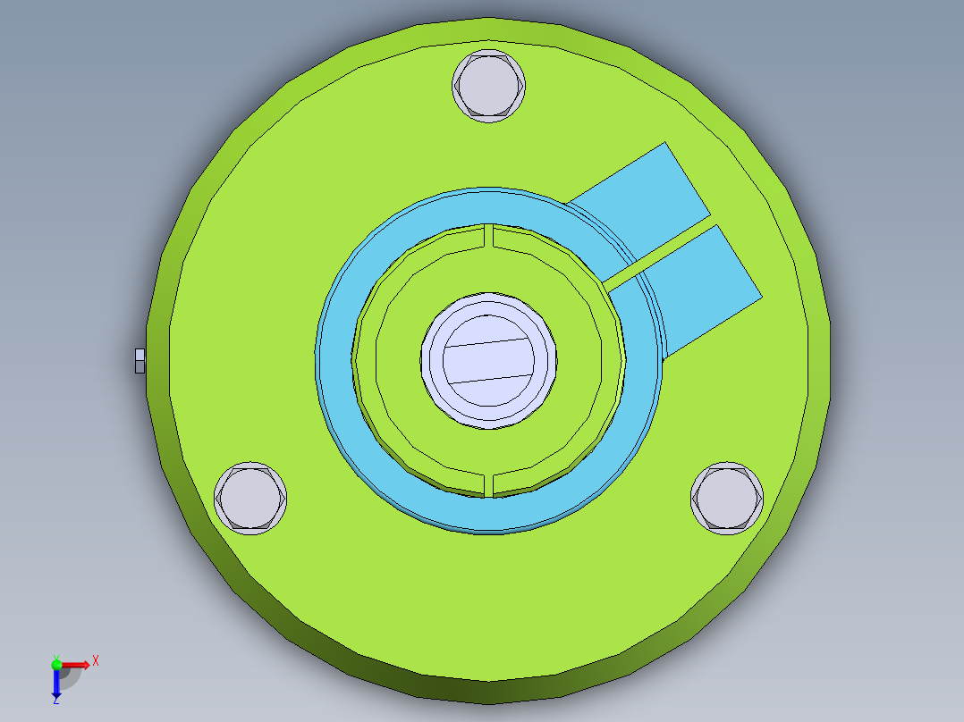T501 多轴钻床的多轴器俯视图