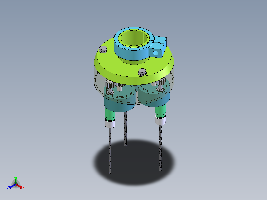 T501 多轴钻床的多轴器正等轴测图
