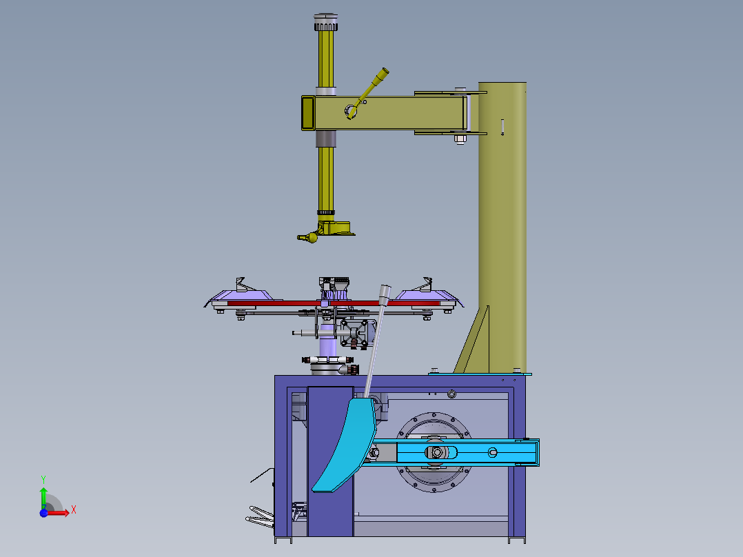 E260 轮胎拆装机前视图