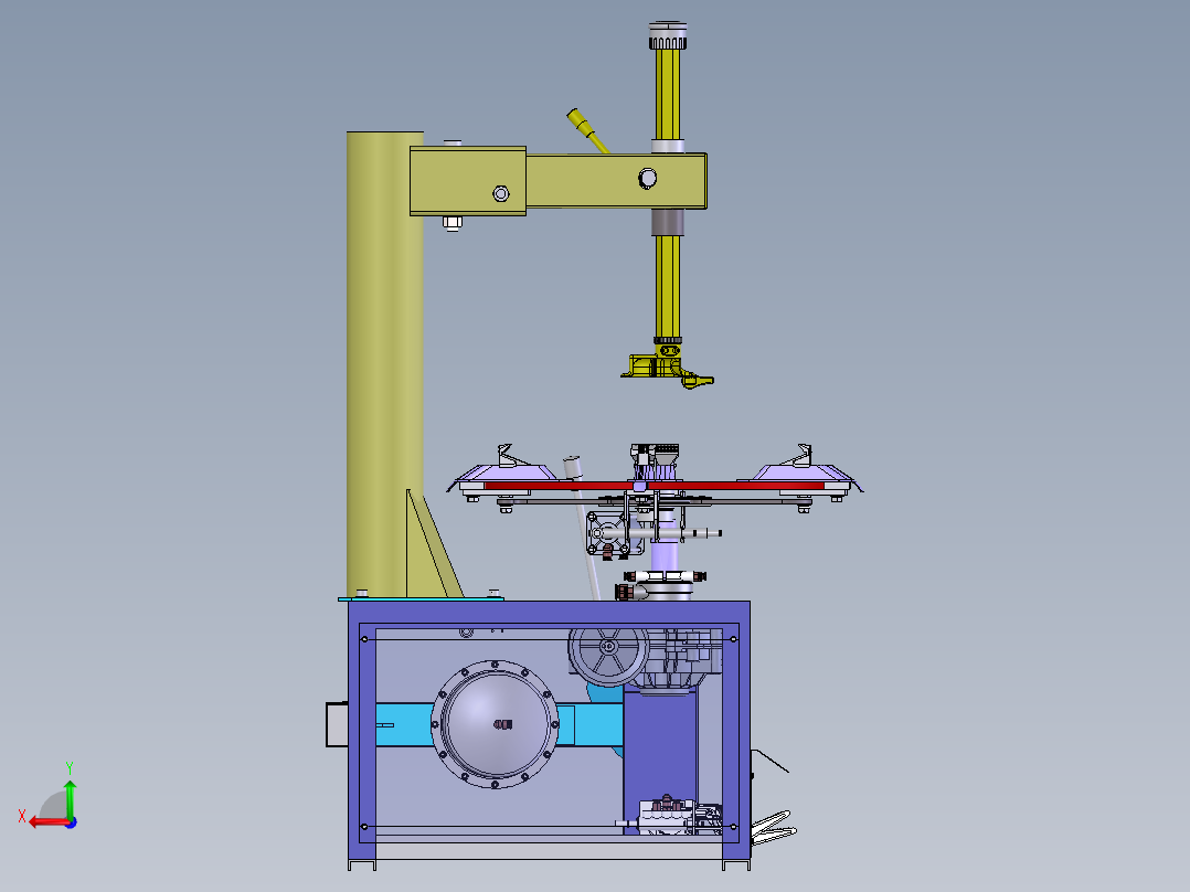 E260 轮胎拆装机后视图