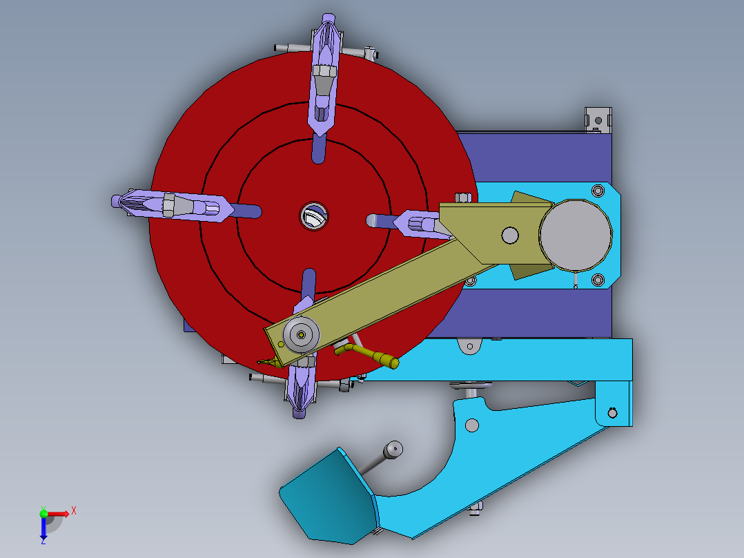 E260 轮胎拆装机俯视图