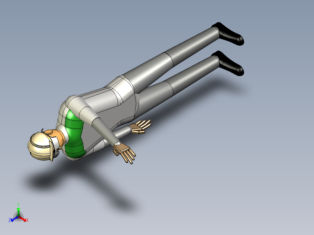 3D男人正等轴测图