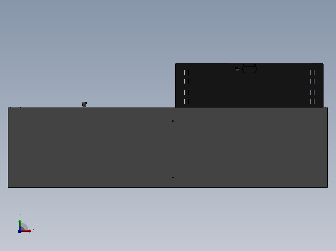 钣金机柜1800x450x600前视图