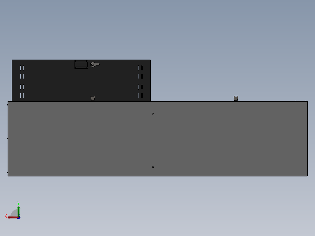 钣金机柜1800x450x600后视图