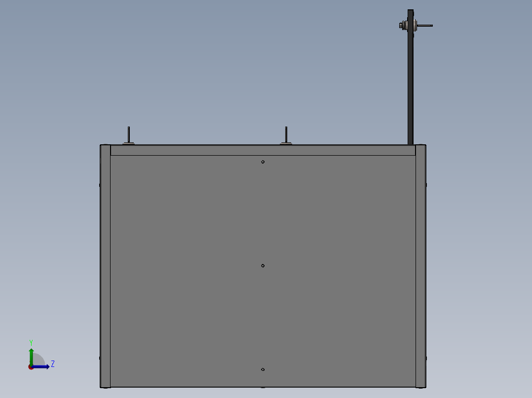 钣金机柜1800x450x600左视图