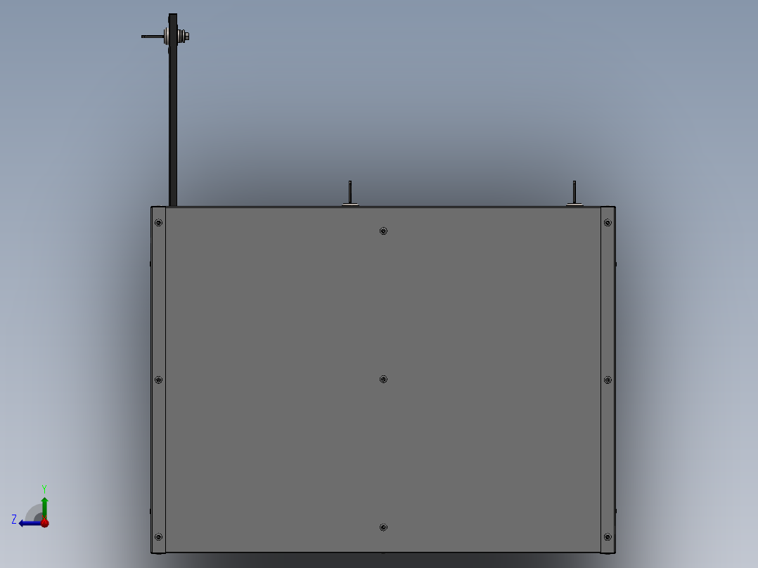 钣金机柜1800x450x600右视图