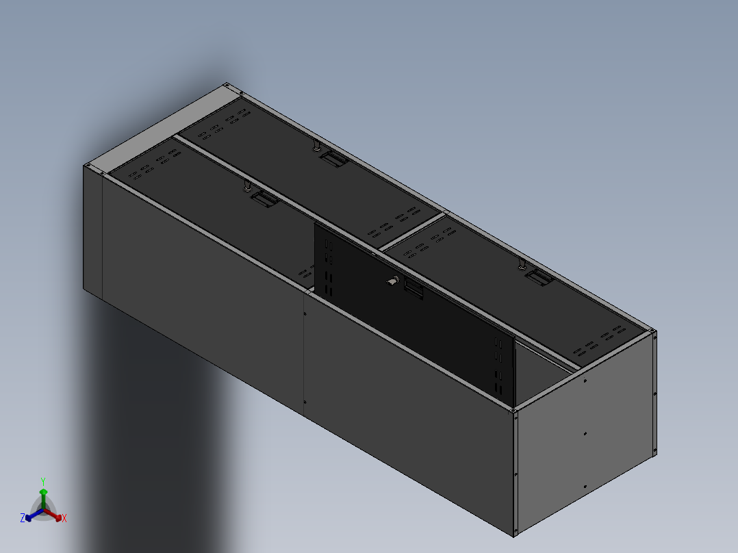 钣金机柜1800x450x600正等轴测图