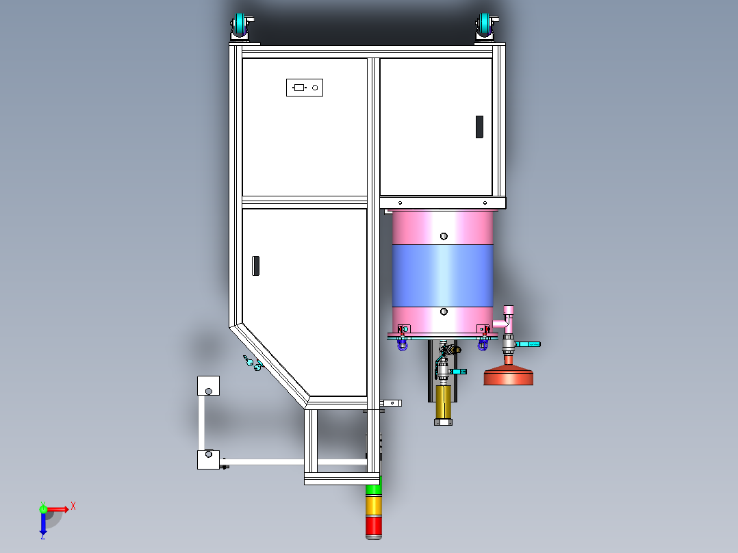 H954 悬臂式灌胶机俯视图