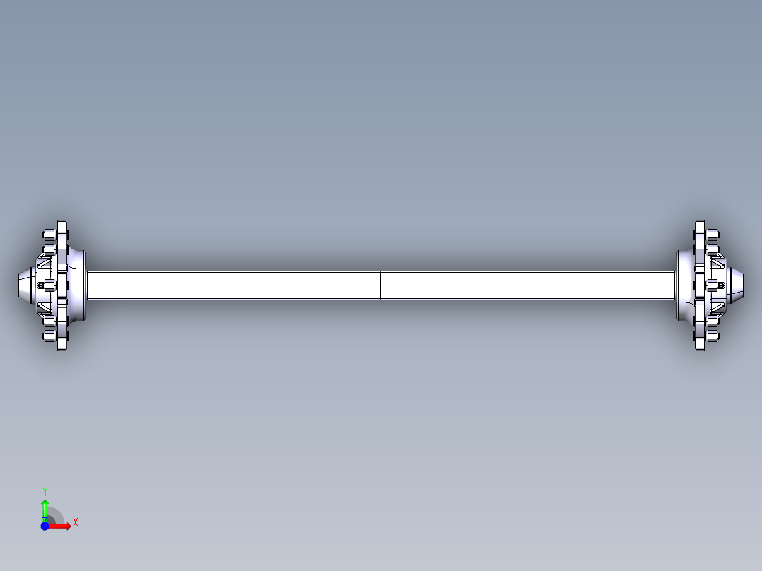 非制动车轴 10 t前视图