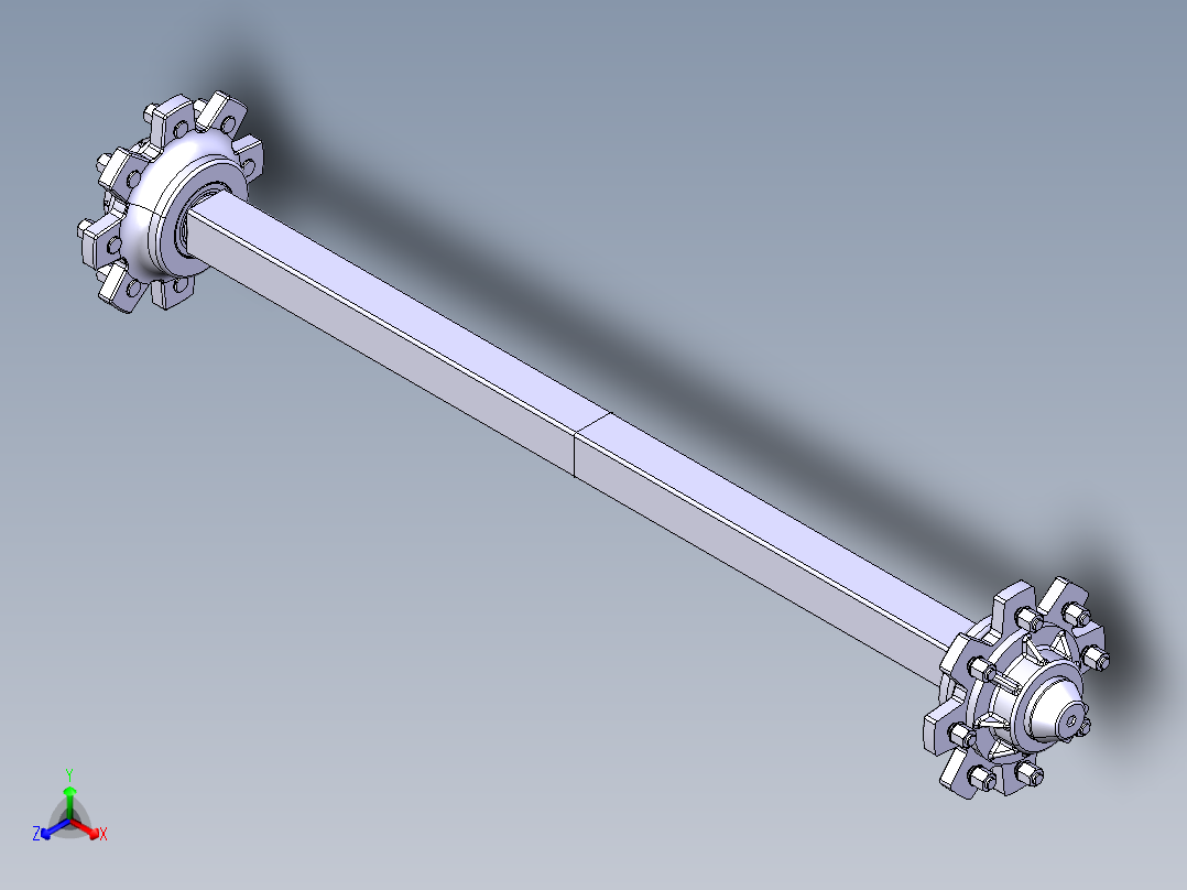 非制动车轴 10 t正等轴测图
