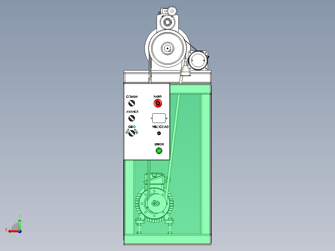 绞线机模型图后视图