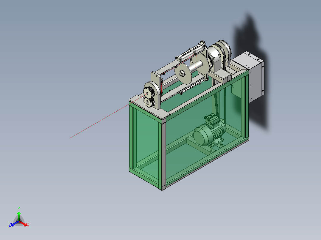 绞线机模型图正等轴测图