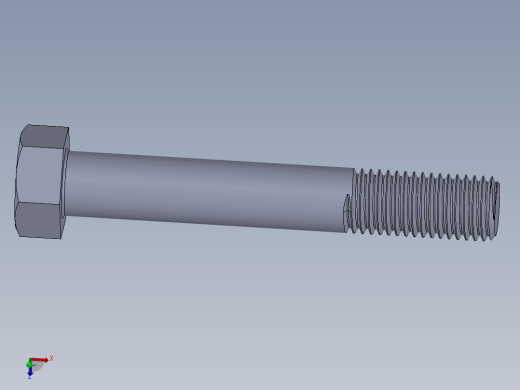 UNC 六角螺栓-Hex Bolt 0.750-10 x 5.SLDPRT