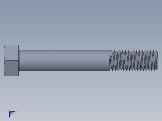 UNC 六角螺栓-Hex Bolt 0.750-10 x 5.SLDPRT俯视缩略图