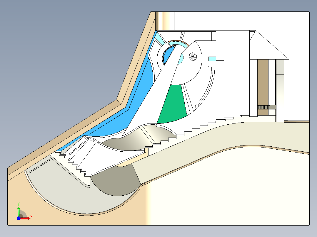 商场模型图前视图