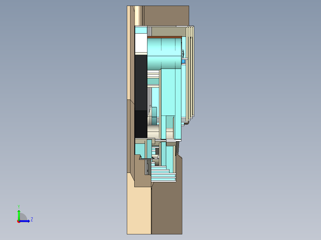 商场模型图左视图