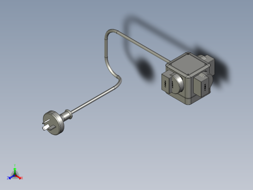 方型插座模型STP